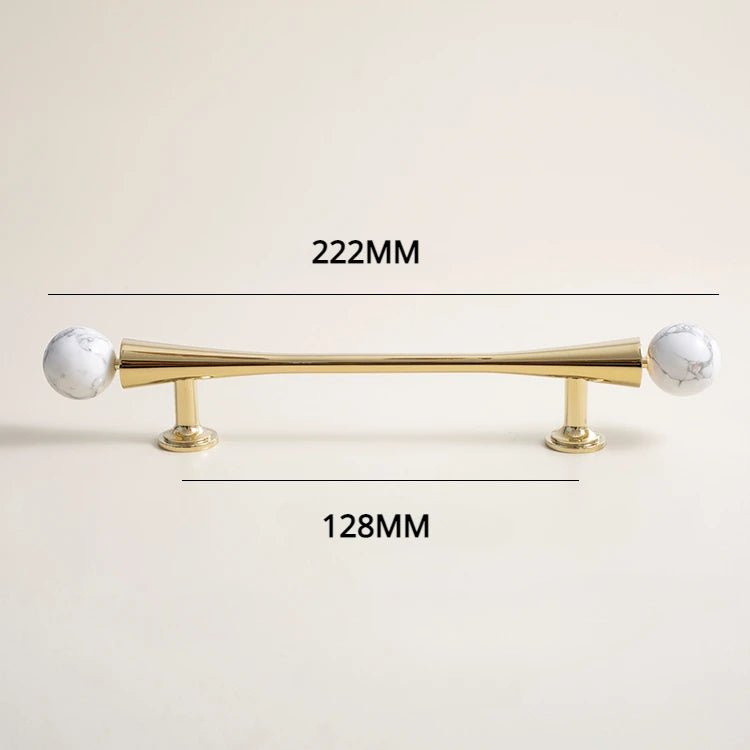 Blush Pink Crystal Knob – Brass Base Handle  