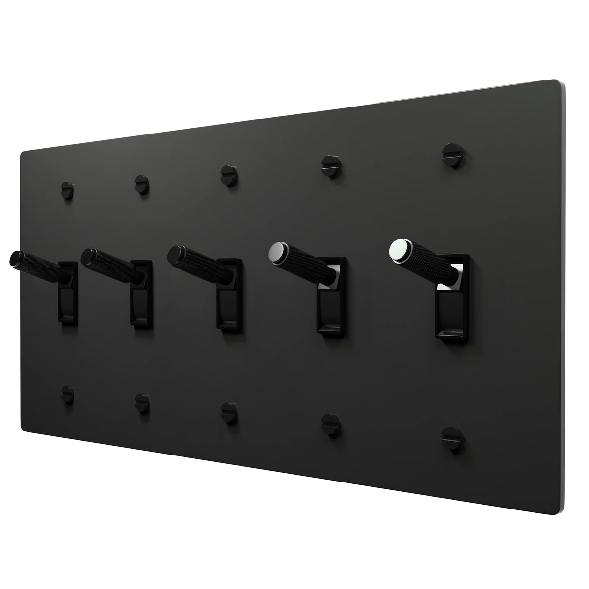 5 gang black toggle light switch