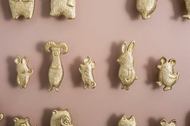 Cute Kids Animal Shape Brass Knobs – Fun Pulls for Drawers