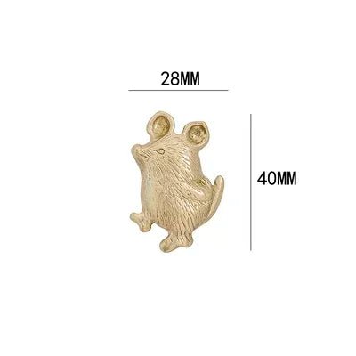 Whimsical Kids Animal Shape Knobs – Brass Pull Handles for Drawers