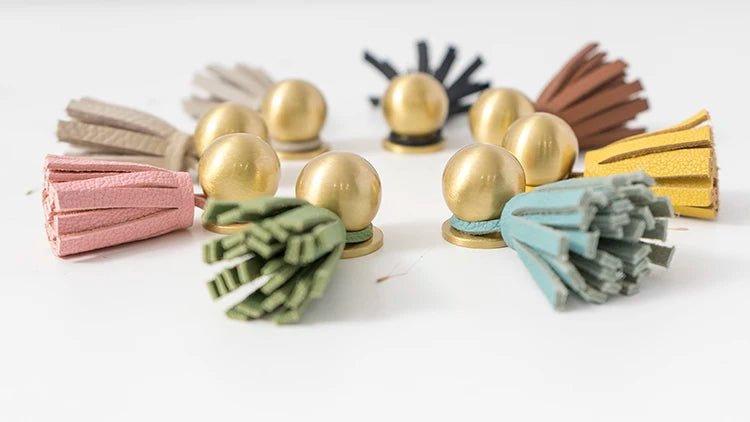 Stylish Pink Leather Tassel Knob for Kids Room Furniture