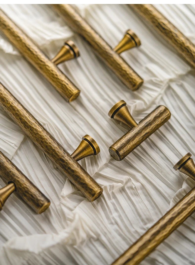 Bronze Brass Drawer Pull - Retro T-Bar Design