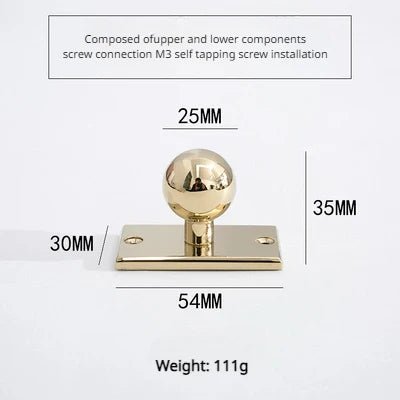 Gold Ball Knobs – 5" Brass Pull Handles for Elegant Cabinet Design