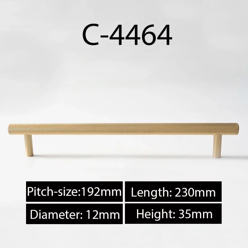 Brass T-Bar Pull in 3 Colors – Gold, Black, Satin Nickel