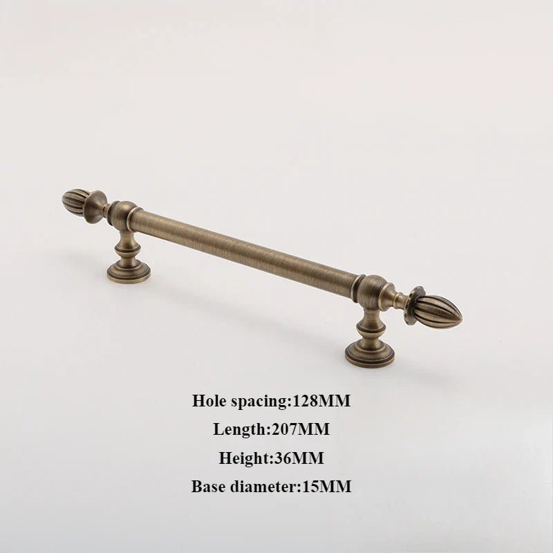 Gold T-Bar Handle - Brass Lotus Cabinet Pull