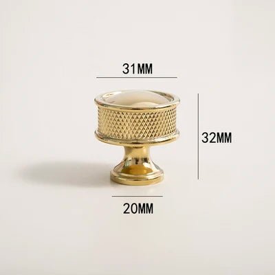 Shiny Gold Brass Knobs – Elegant Pull Handles for Cabinets and Drawers