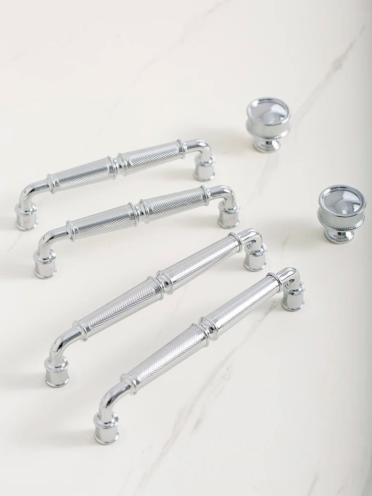Brass T-Bar Handle – Diamond-Cut Drawer Pull