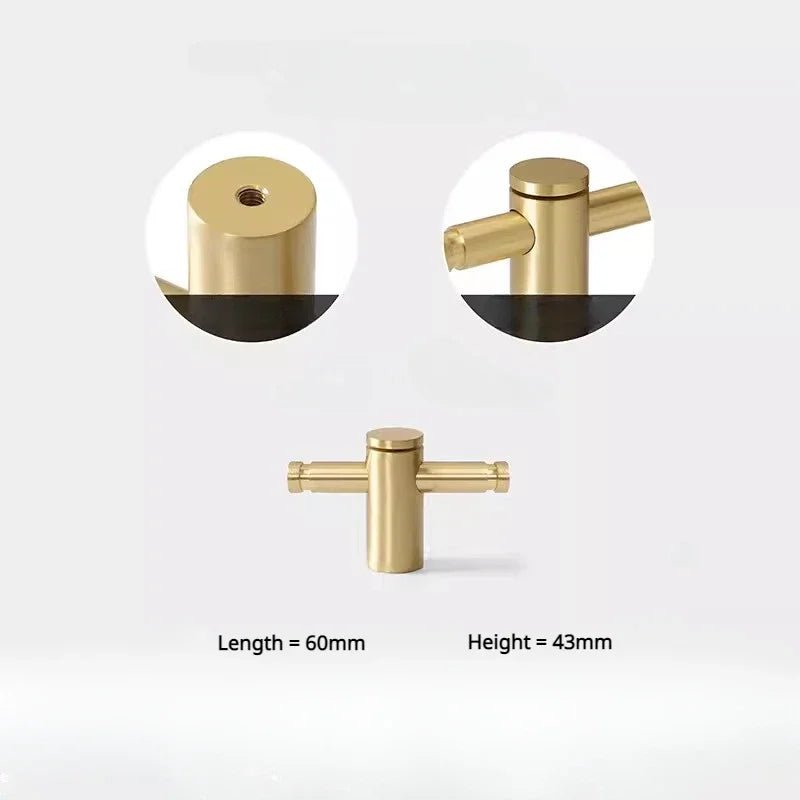 Gold Brass Long Pull Handles – Elegant Wardrobe & Kitchen Design
