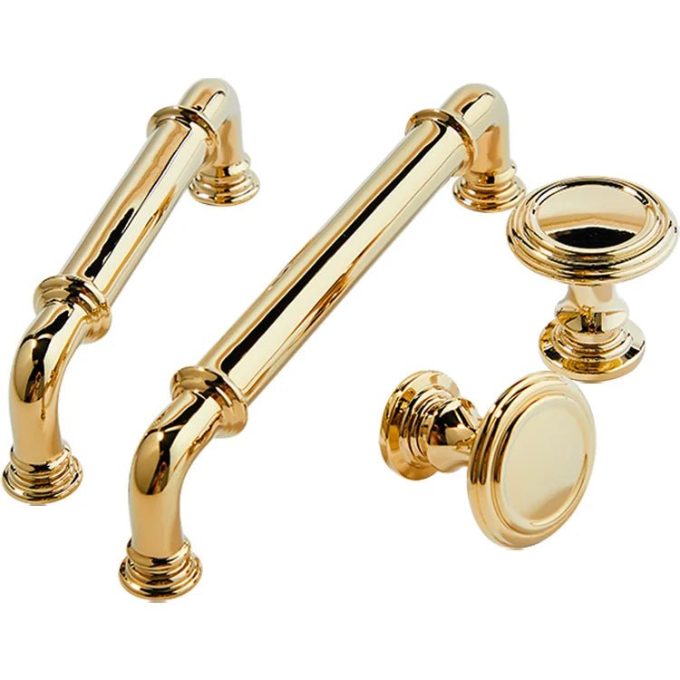 Gold Brass Cabinet Handle – Modern T-Bar Drawer Pull for Kitchen and Furniture