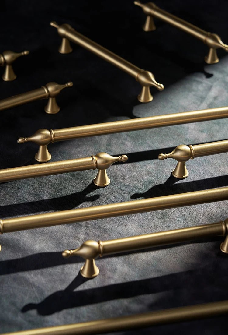 Luxury Gold Brass T-Bar Handle for Kitchen and Furniture