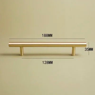 Gold Brass T-Bar Handles – 8.8" Pulls for Elegant Cabinet Design
