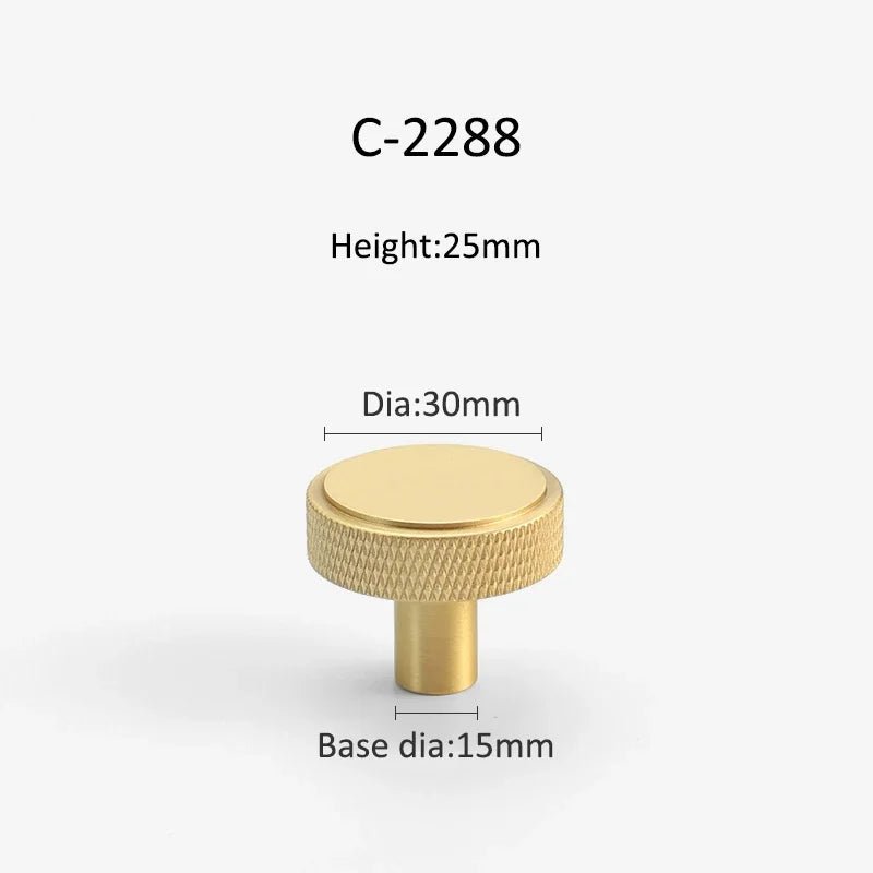 Modern Brass Drawer Pull – Gold Diamond-Cut Handle  