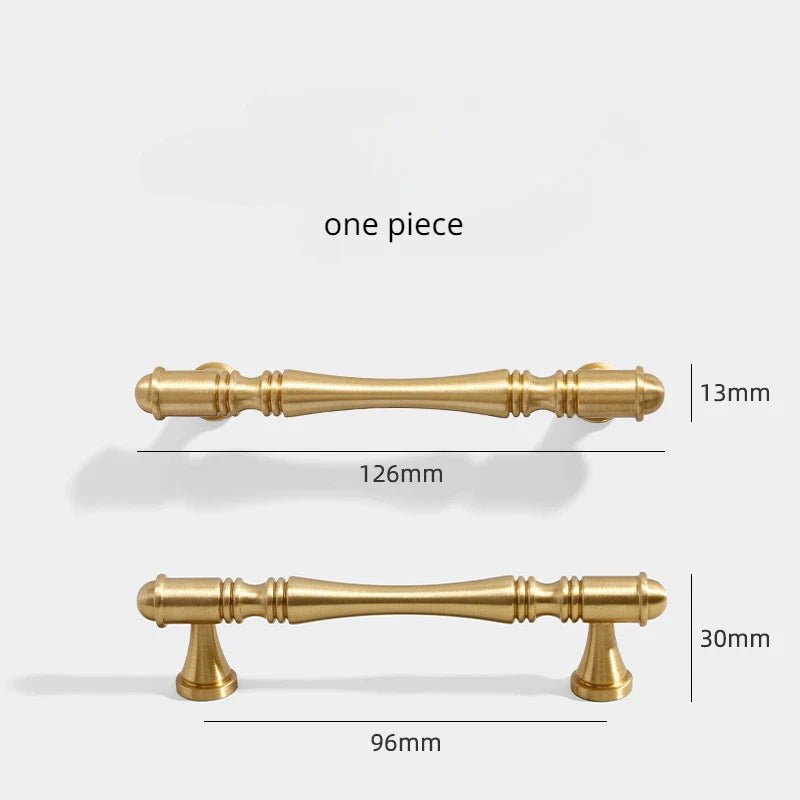 Solid Brass Gold Cabinet Handles – 3.78"-6.3" Knobs for Modern Furniture