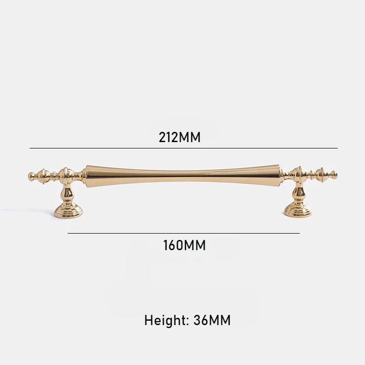 Retro PVD Brass Pull – Polished Gold Finish  