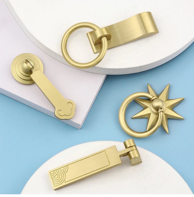 Vintage Style Brass Drawer Pull – Gold Finish  