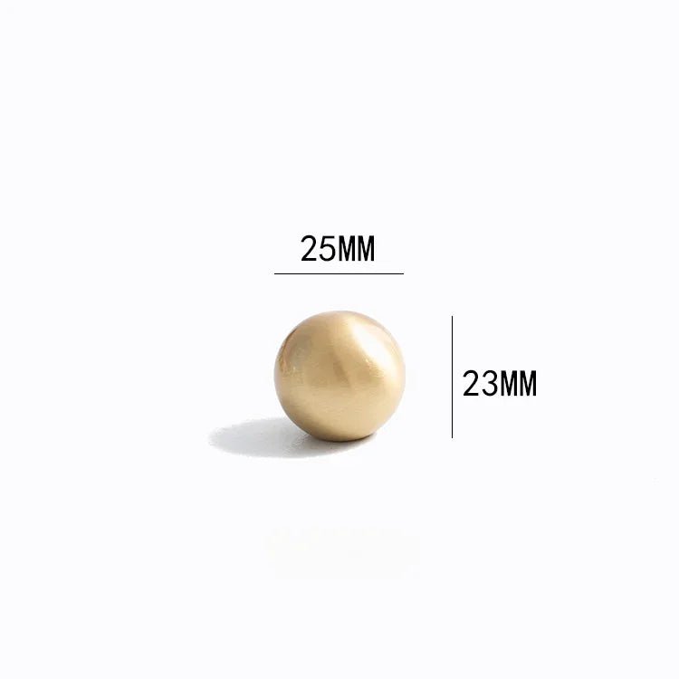 Solid Brass Gold Round Knobs for Stylish Cabinet Design
