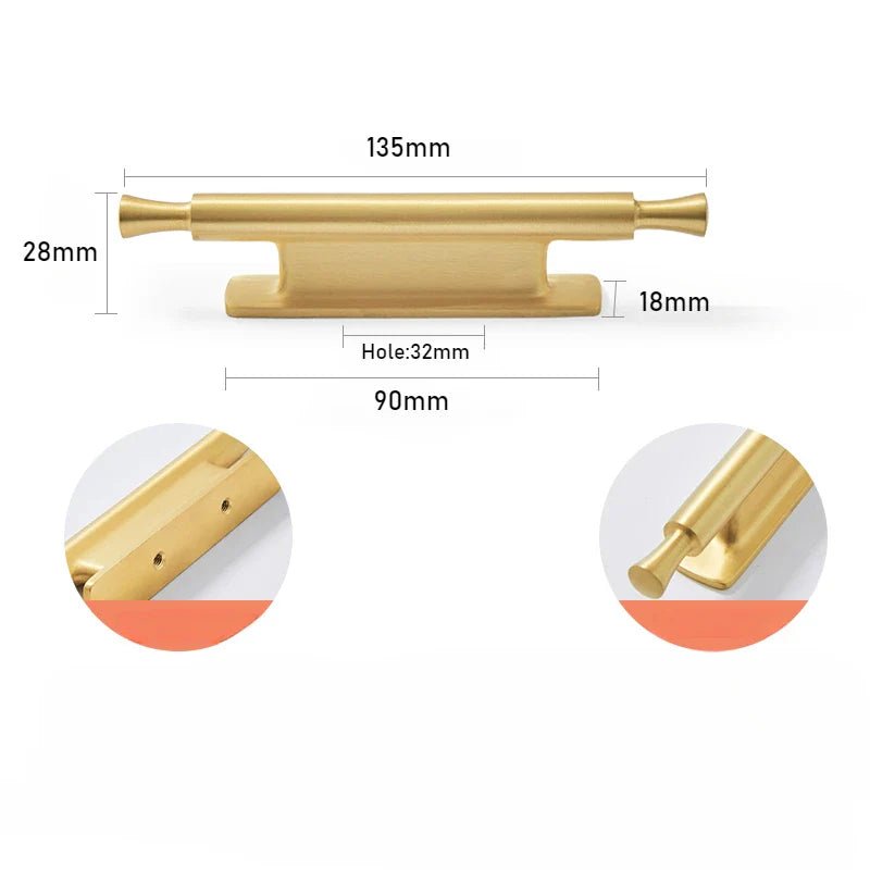 Contemporary Gold Round Brass Drawer Knobs – Cabinet Pulls