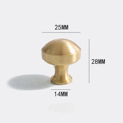Gold Round Solid Brass Pulls for Elegant Cabinets