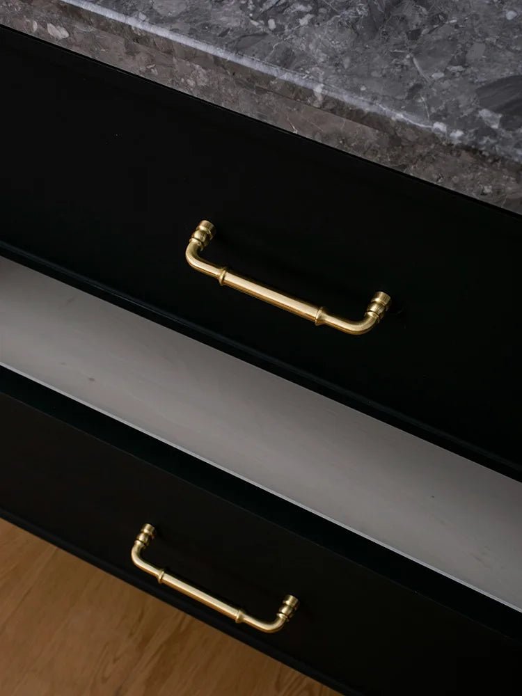 Sleek Gold Solid Brass Handles – Modern Knobs for Furniture Design