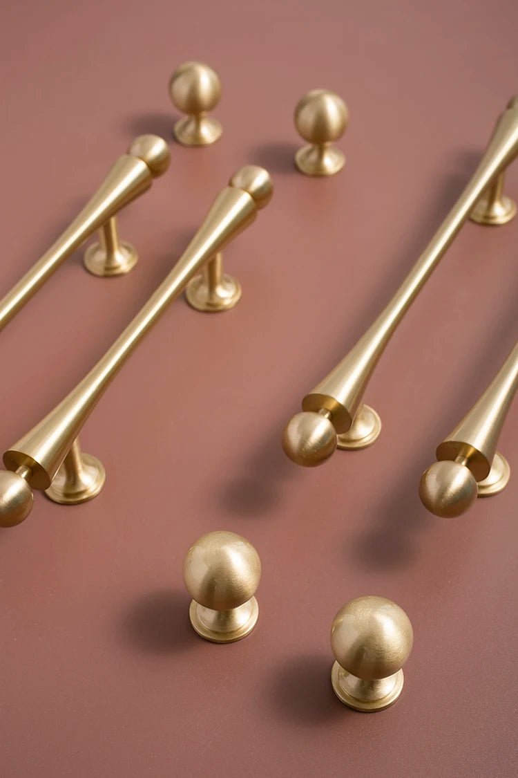 High-Quality Gold Brass T-Bar Handles for Stylish Cabinet Pulls