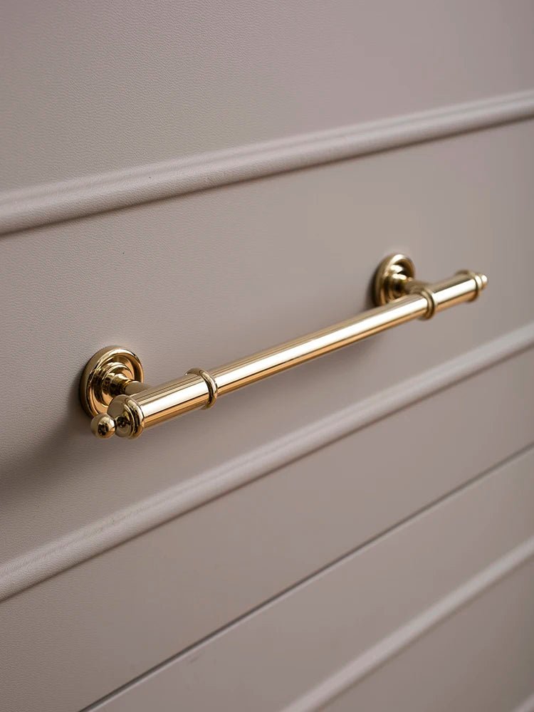 Sleek French Brass Handles – Gold T-Bar Pulls for Cabinets