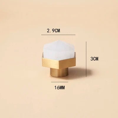Elegant Crystal & Brass Knobs for Luxury Cabinet Pulls