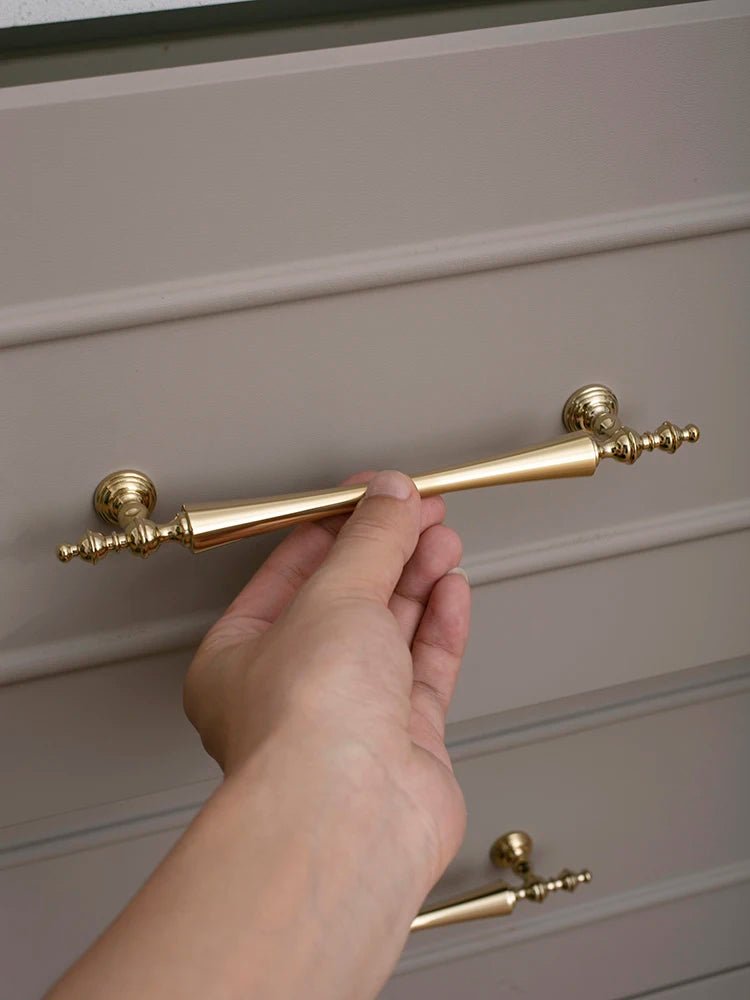 PVD Gold Cabinet Pull – Vintage Brass Handle  