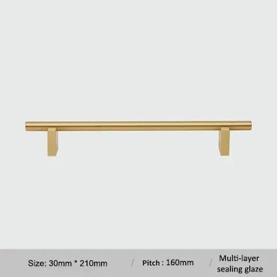 European Gold Handle - 8.8 Inch Brass Pull