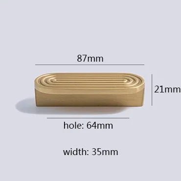 Sleek Solid Brass Pull – Gold Vertical Texture  