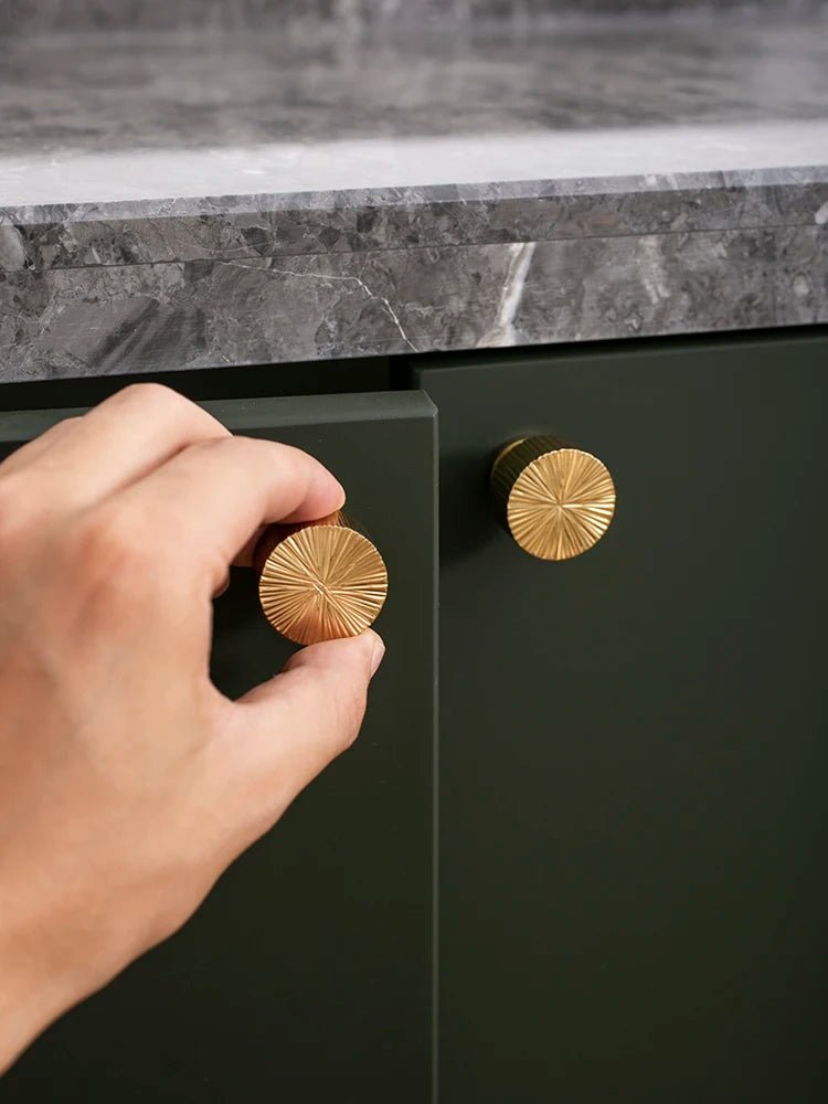 Vertical Line Brass Handles – Gold Cabinet Pulls