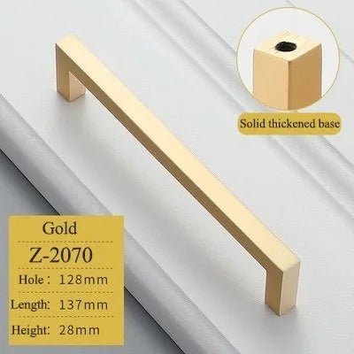 Gold Zinc Alloy Modern Cabinet Pull for Furniture Design