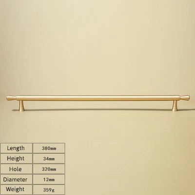Golden Brass Long Bar Cabinet Pull – Sleek Handle for Kitchen and Furniture