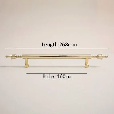 Golden Crown Brass Pull – Elegant Drawer Handle for Cabinets