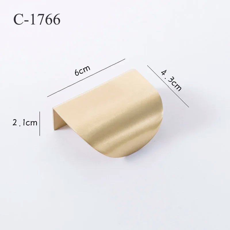 Luxury Golden Leaf Concealed Handles – Minimalist Pulls for Cabinets