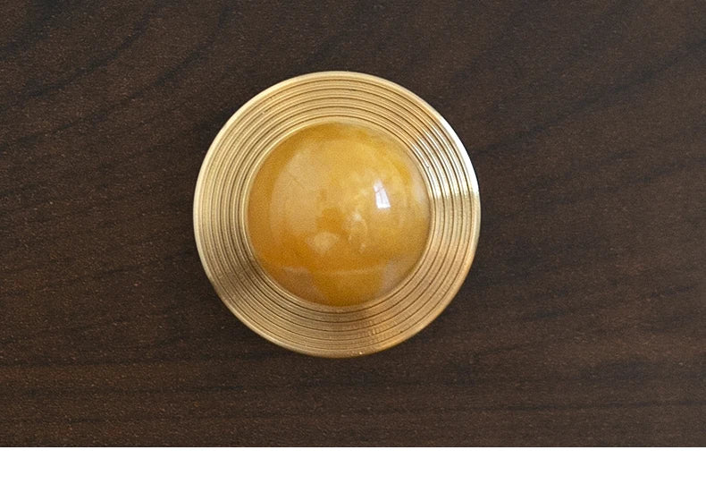 Green Stone Cabinet Knobs – Brass Base – Luxury Pulls