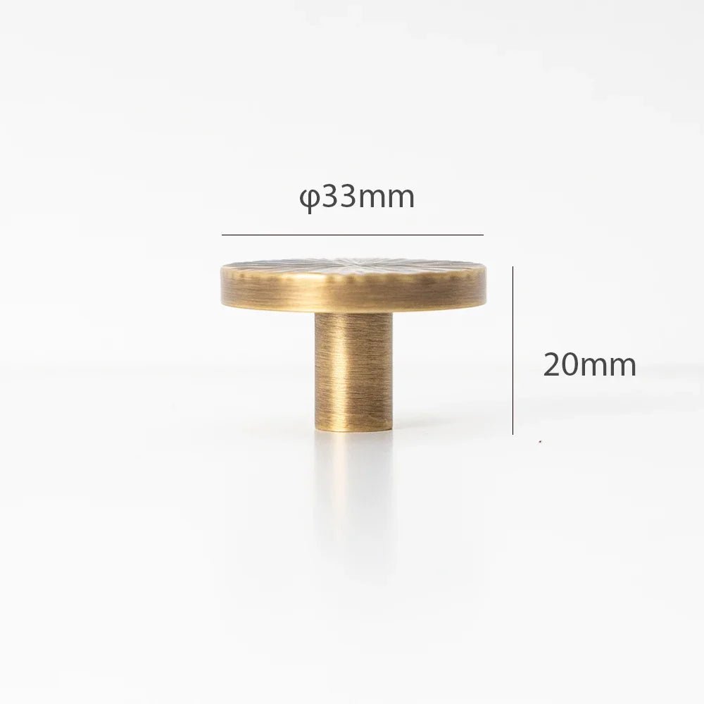 Premium Handmade Brass Knobs – Half Moon Hammered Design