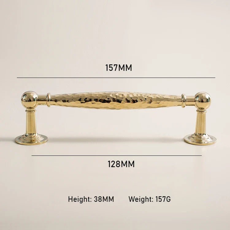 Stylish Hammer Pattern Brass Cabinet Handles – T-Bar Pull Design
