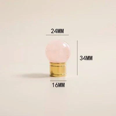 Soft Pink Crystal Knob – Elegant Furniture Pull  