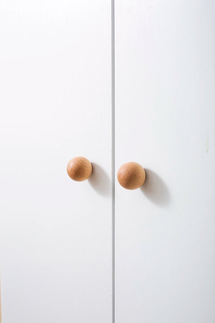 Elegant Wooden Ball Knob Drawer Pull – Natural Walnut, Ash, Beech