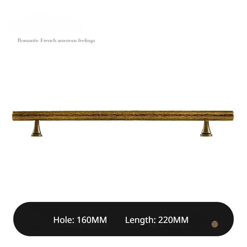 Handcrafted T-Bar Pull - Solid Bronze Brass Handle