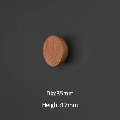 Smooth Wood Knob – Natural Finish Drawer Handle  