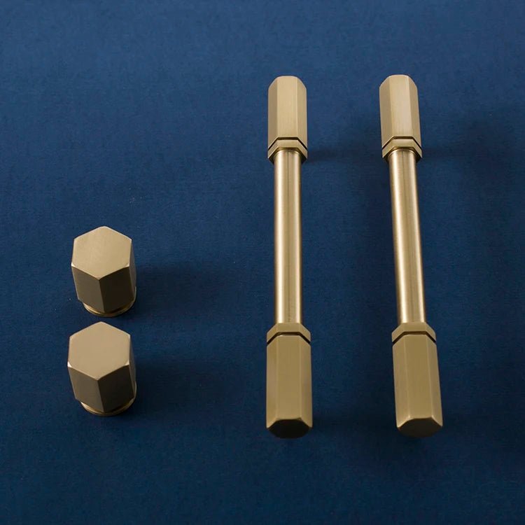 Gold Hex T-Bar Handle – Brass Cabinet Pull