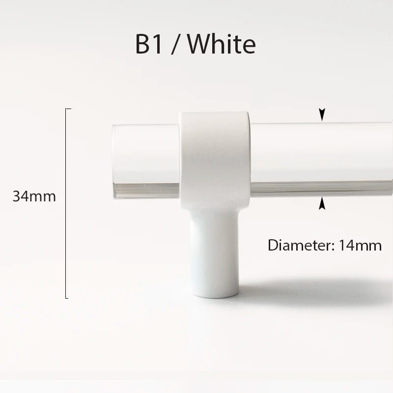 Premium Acrylic & Brass T-Bar Handles for Furniture