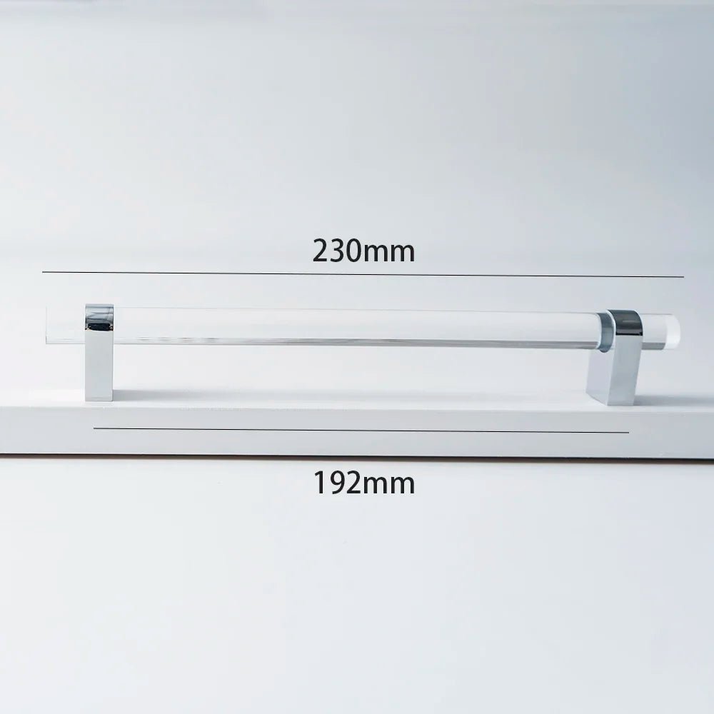 Luxury Acrylic & Brass Pull Handles – 10" Cabinet Knobs for Drawers