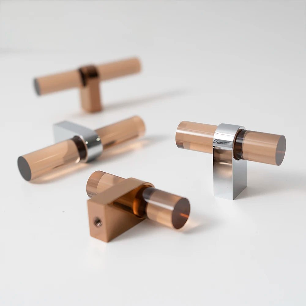 Elegant Acrylic T-Bar Knobs – Modern Colorful Pulls for Cabinets