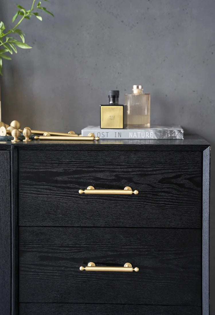 Elegant Brass Cabinet Knobs - Round and Bar Pulls
