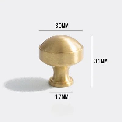 Gold Round Cabinet Knobs - High-Quality Solid Brass