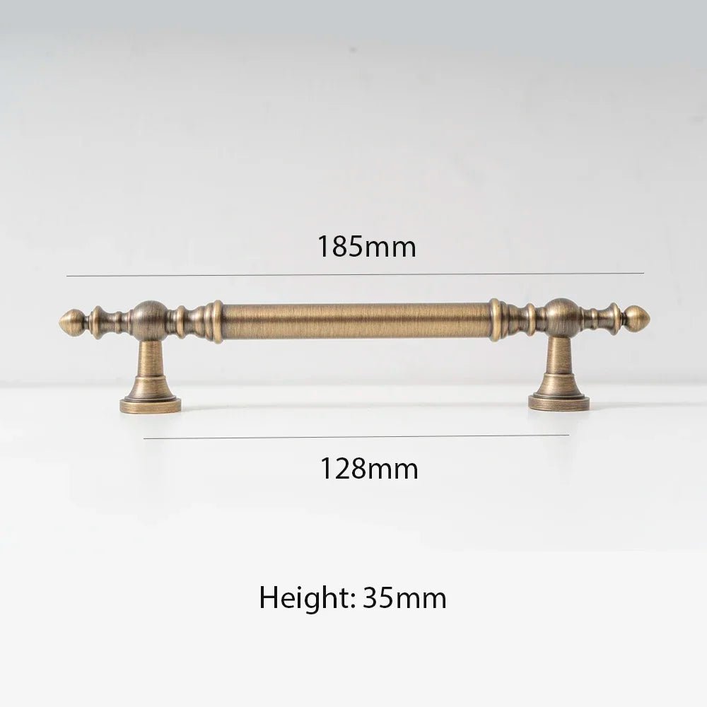 Vintage 8.8" Brass Cupboard Pulls for Furniture