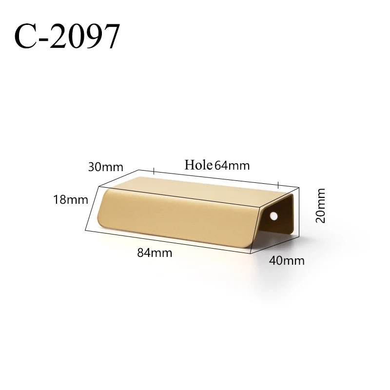 High-Quality Brass Hidden Handle – Invisible Rotating Pull for Kitchen Cabinets