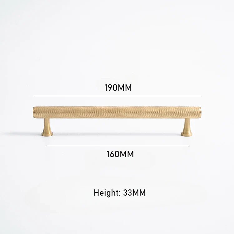 Luxury Brass Knurled Pull – Modern Kitchen and Cabinet Handles